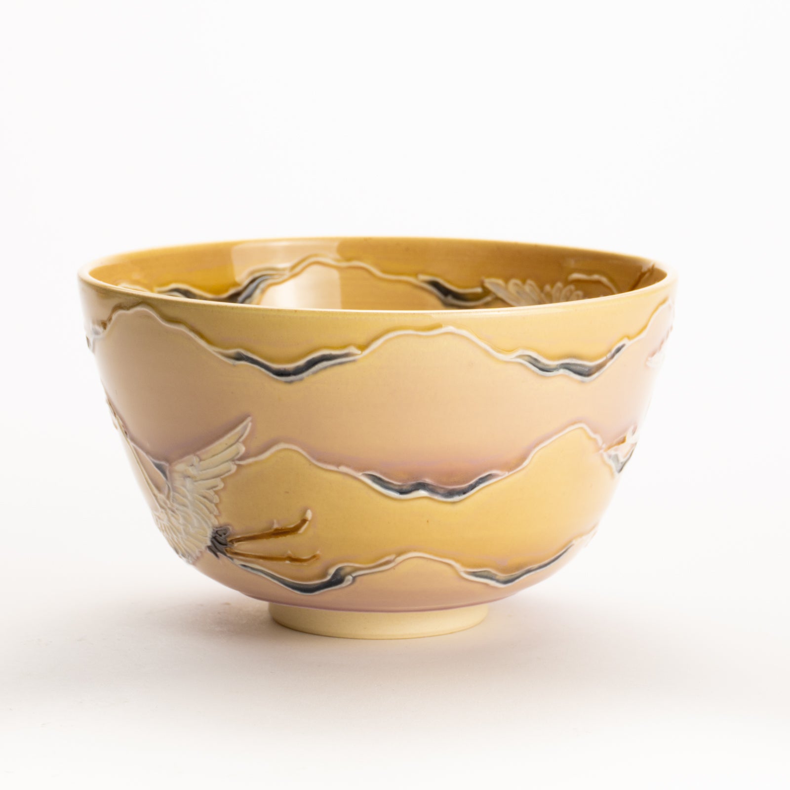 Matcha bowl -Sunrise,Crane by Ichinyo KOTOPOTTER