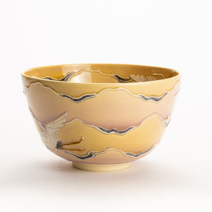 Matcha bowl -Sunrise,Crane by Ichinyo KOTOPOTTER