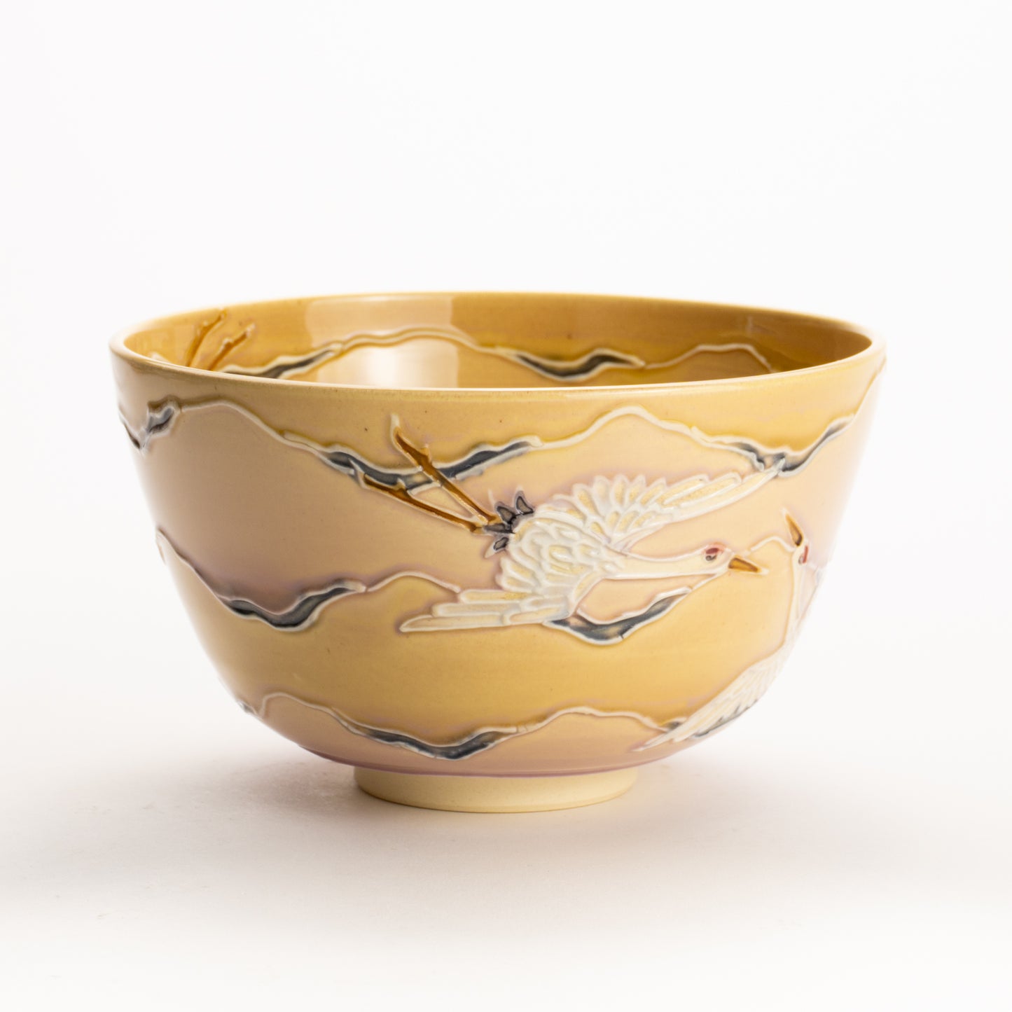 Matcha bowl -Sunrise,Crane by Ichinyo KOTOPOTTER