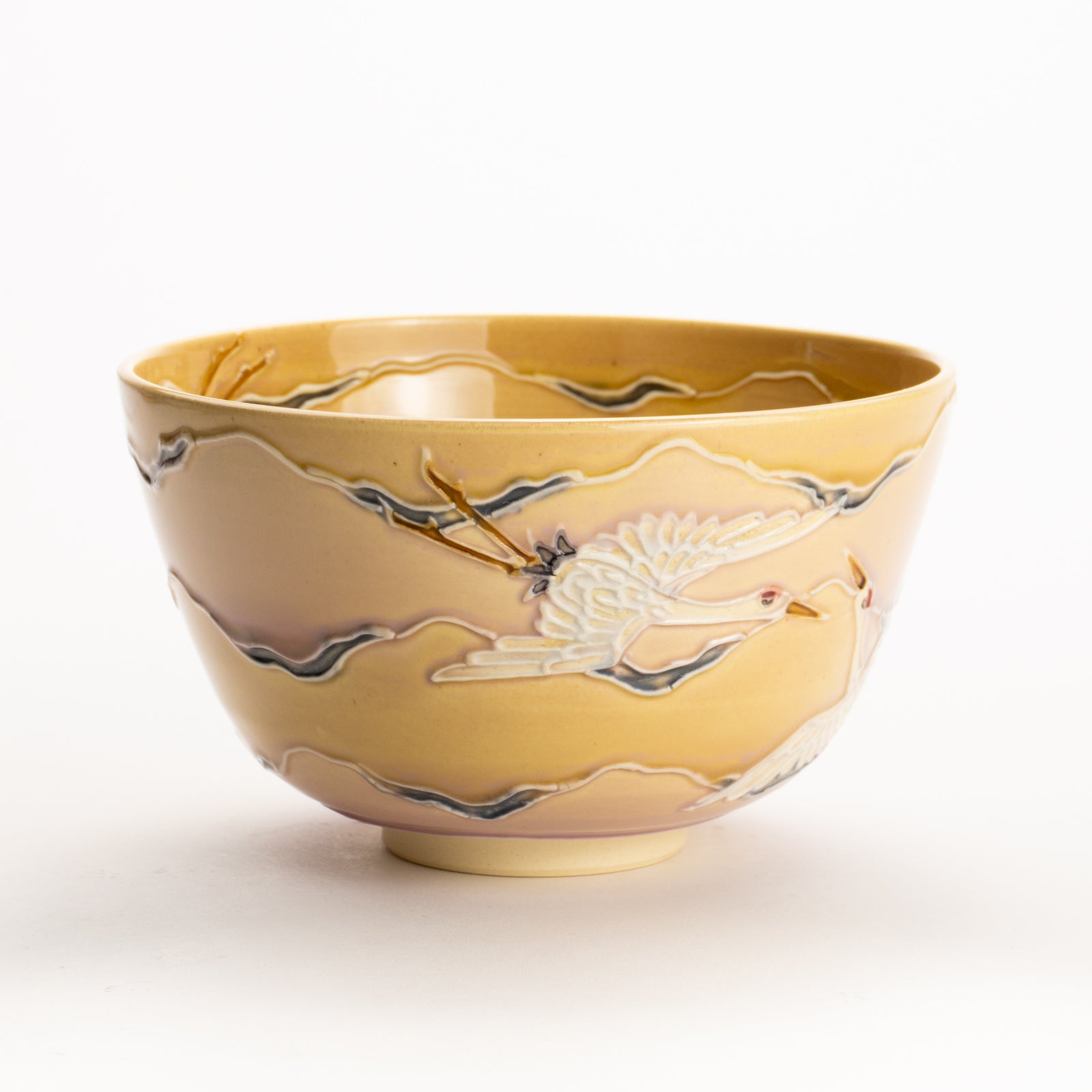 Matcha bowl -Sunrise,Crane by Ichinyo KOTOPOTTER