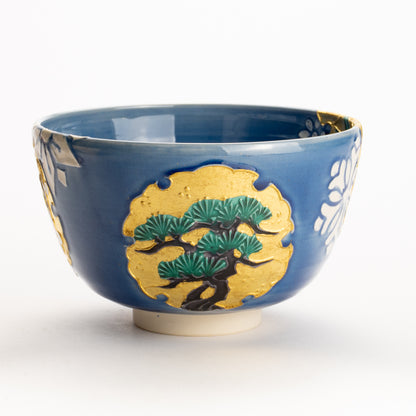 Matcha bowl -Snowflake "Four noble ones" by Ichinyo KOTOPOTTER