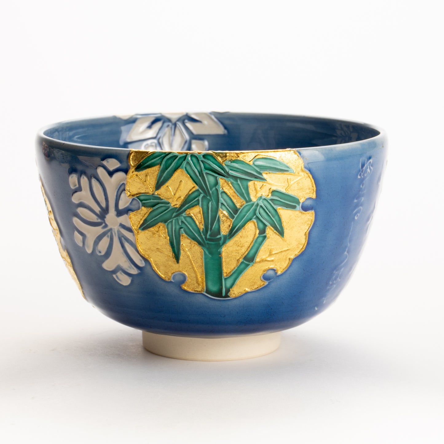 Matcha bowl -Snowflake "Four noble ones" by Ichinyo KOTOPOTTER