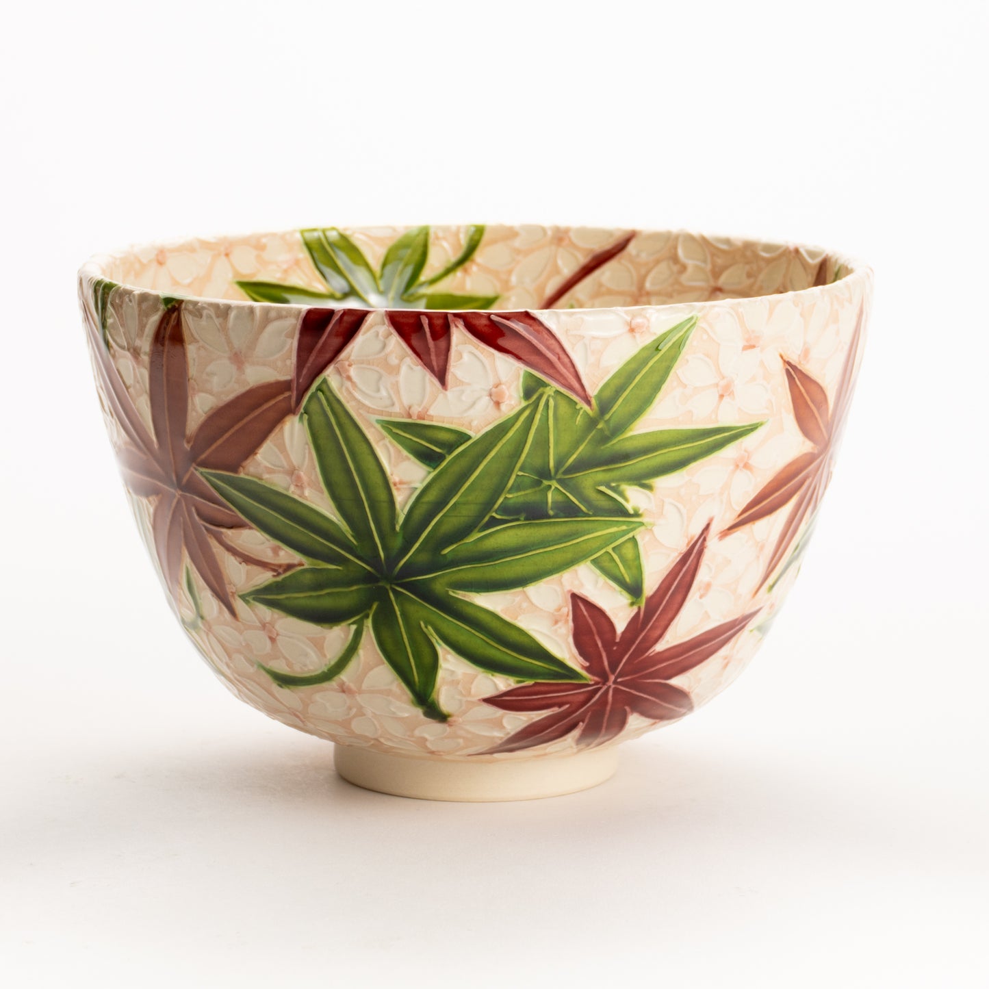 Matcha bowl -"雲錦"Autmn leaves & Sakura  by Ichinyo KOTOPOTTER