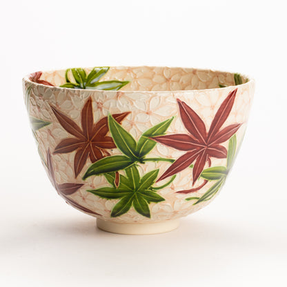 Matcha bowl -"雲錦"Autmn leaves & Sakura  by Ichinyo KOTOPOTTER