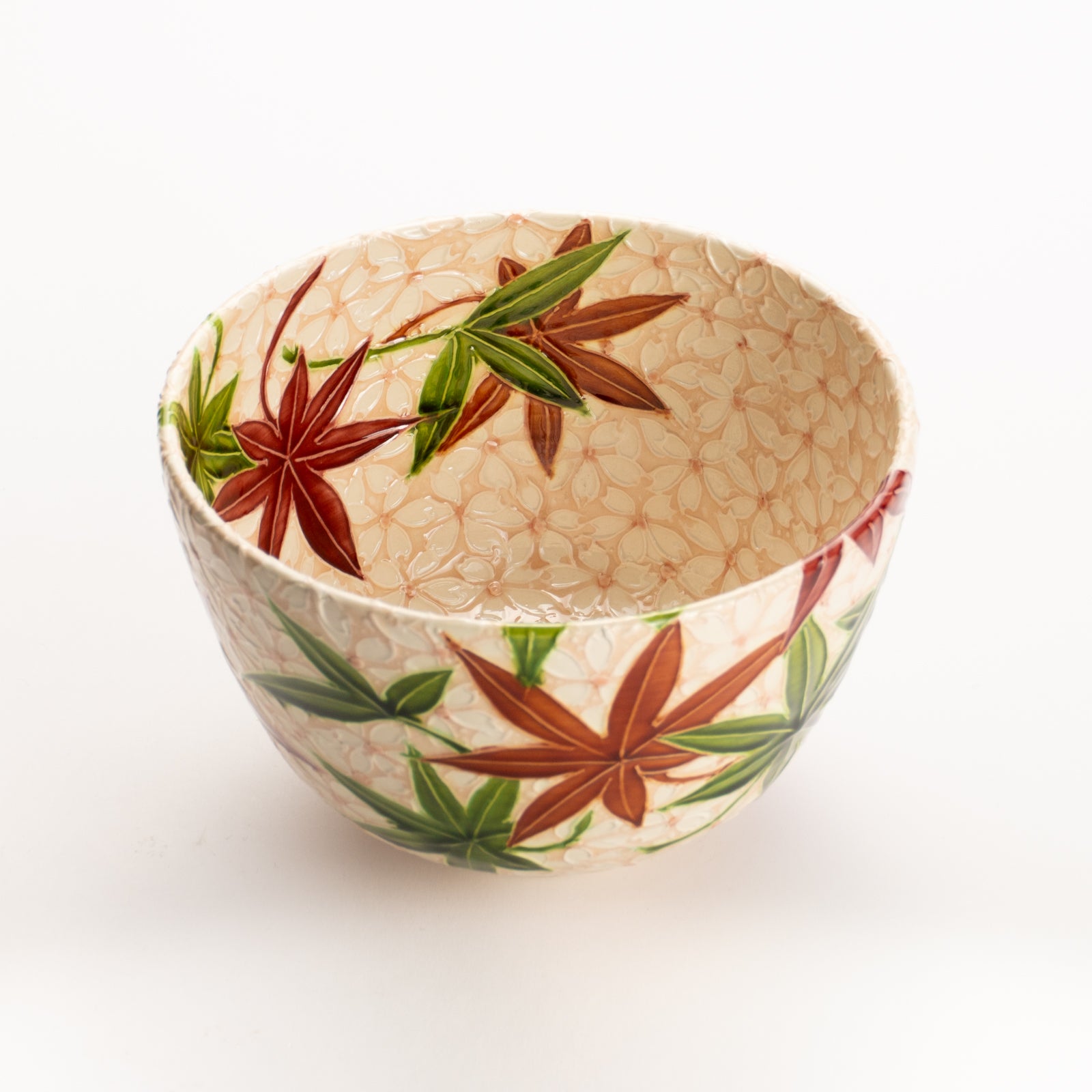 Matcha bowl -"雲錦"Autmn leaves & Sakura  by Ichinyo KOTOPOTTER