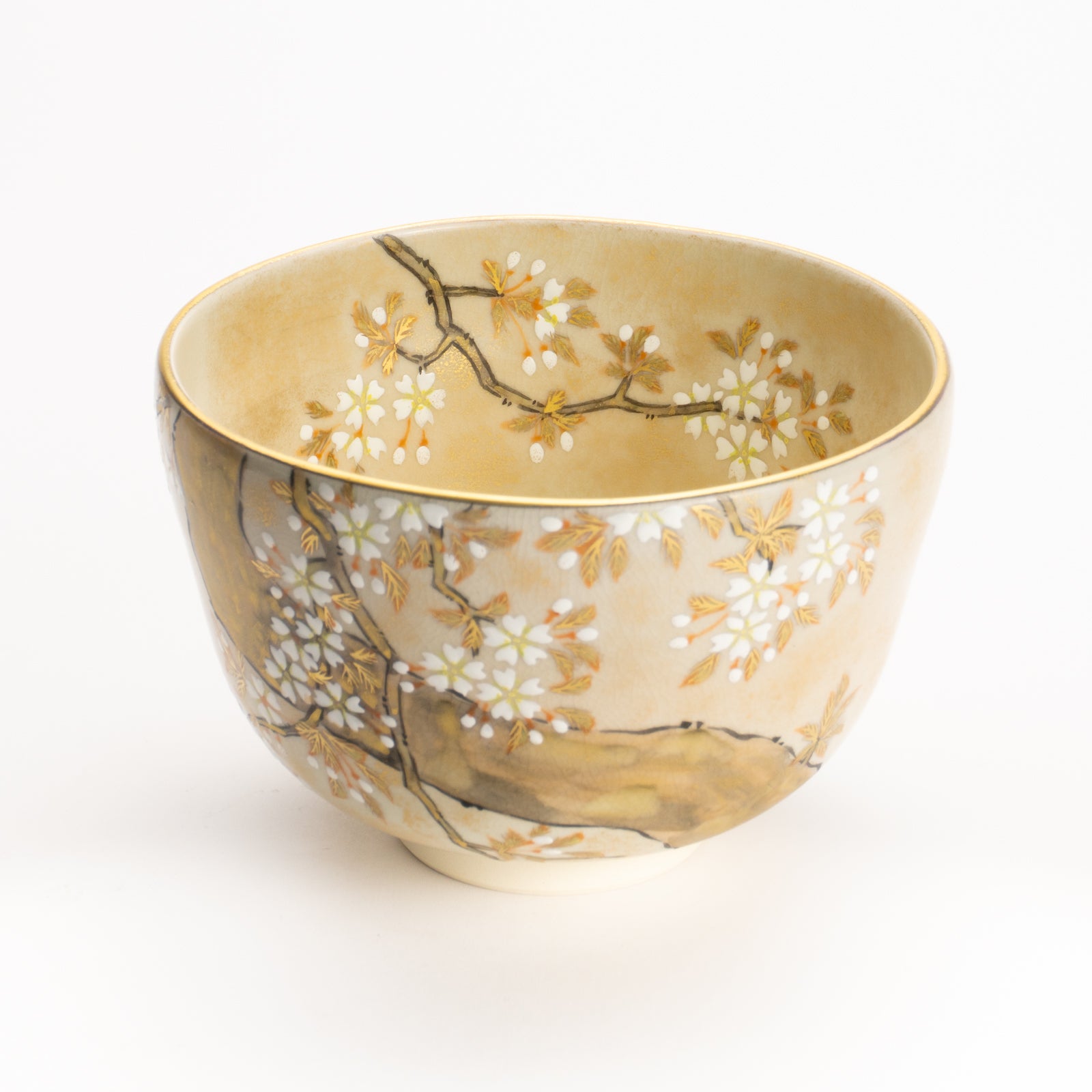 抹茶碗　色絵琳派"桜図"　善昇 KOTOPOTTER