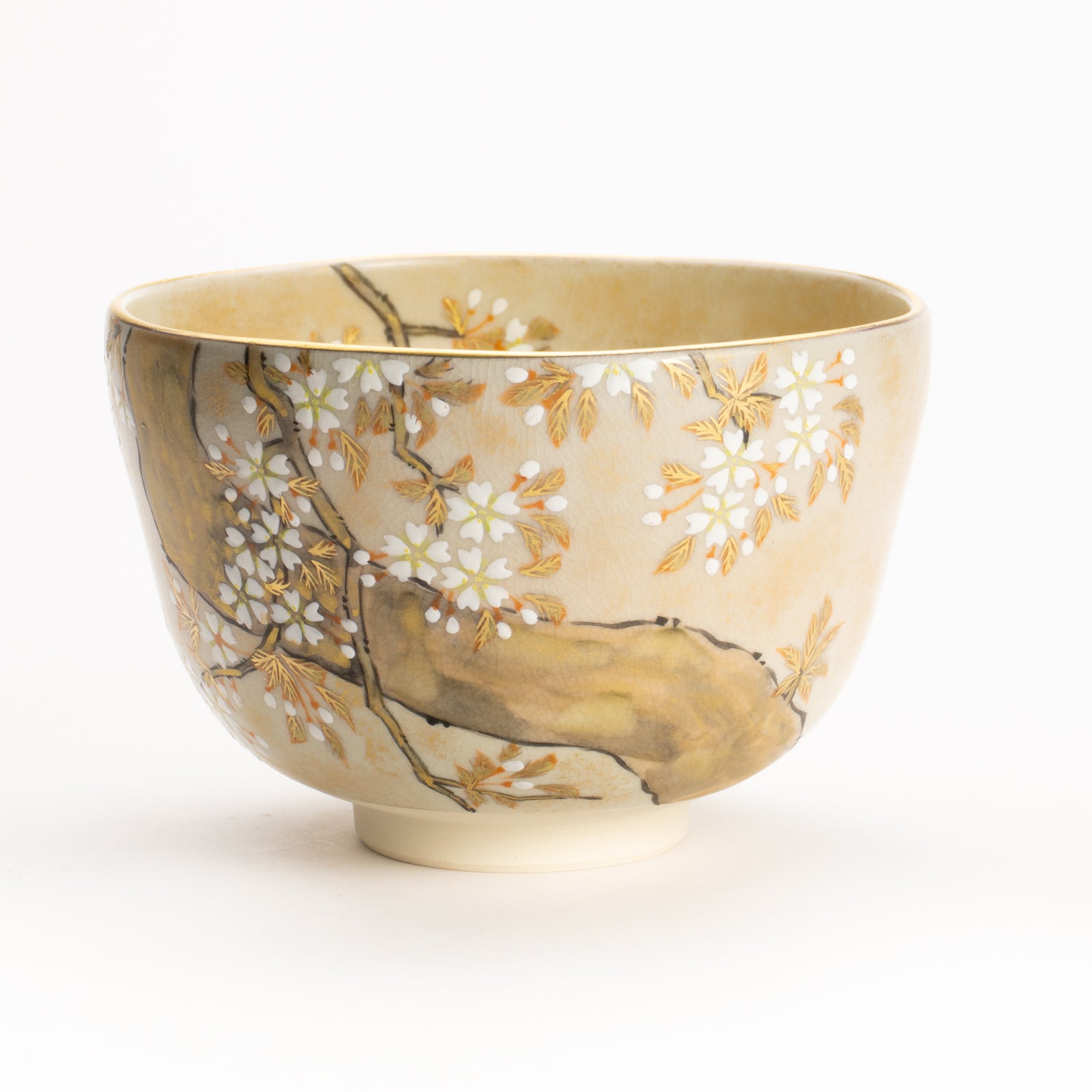 抹茶碗　色絵琳派"桜図"　善昇 KOTOPOTTER