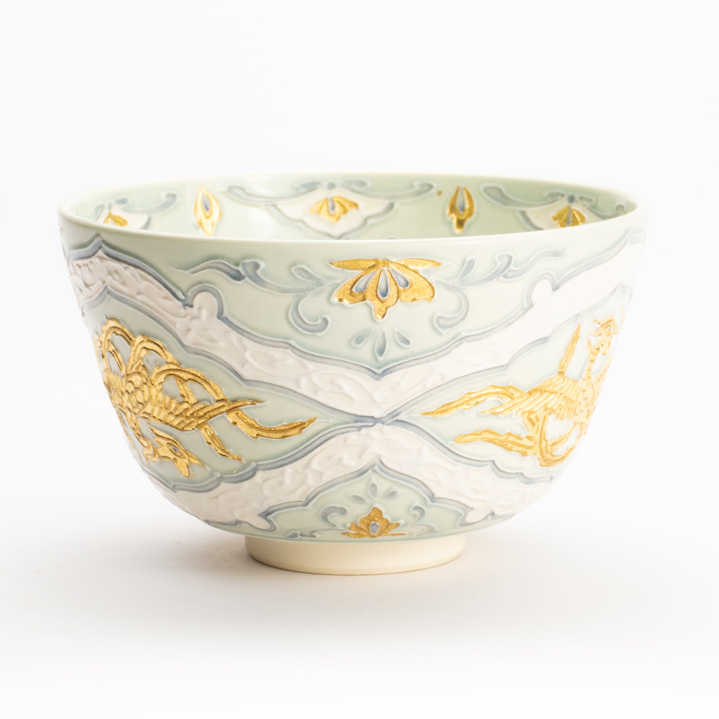 抹茶碗　交趾金箔彩 鳳凰　一如 KOTOPOTTER
