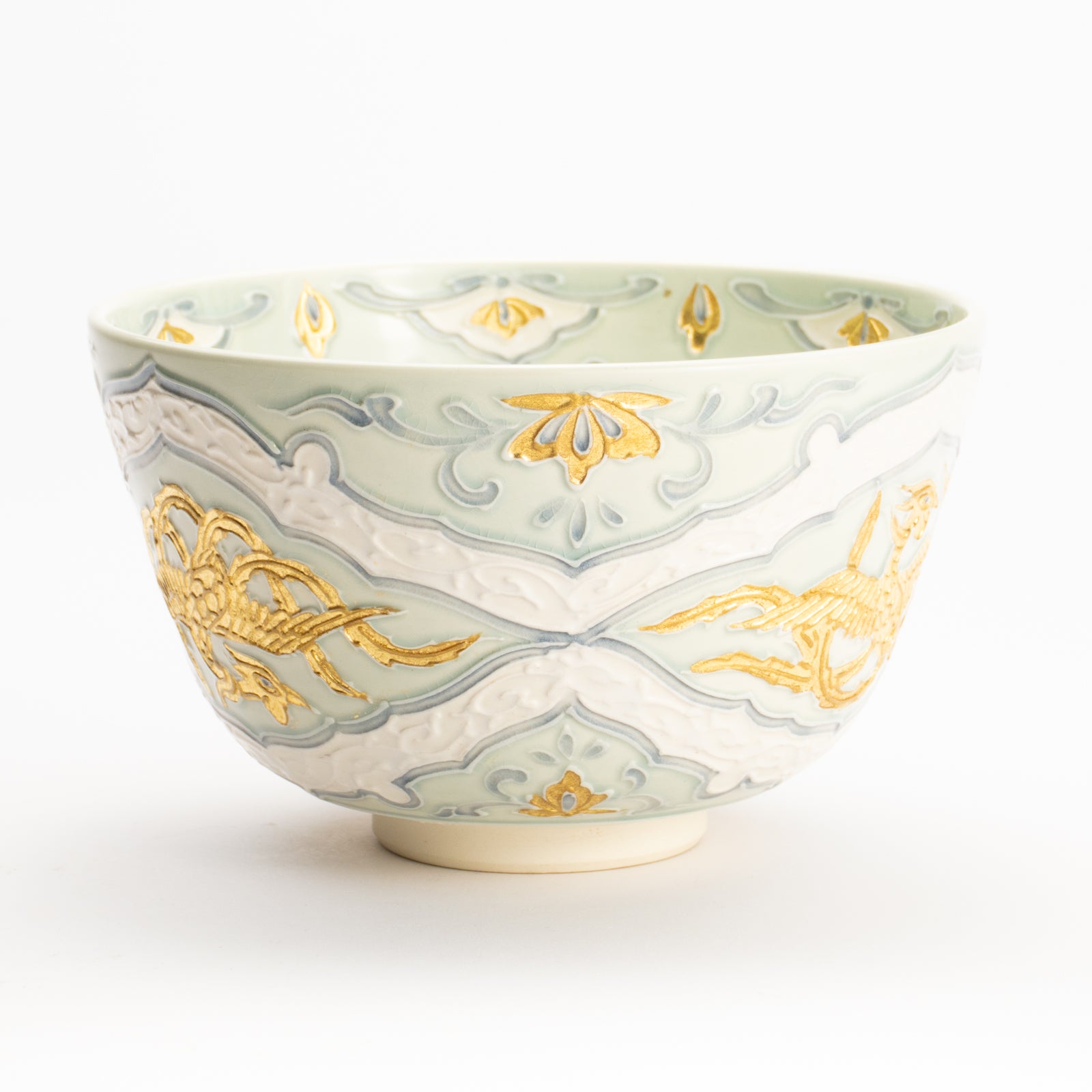 抹茶碗　交趾金箔彩 鳳凰　一如 KOTOPOTTER
