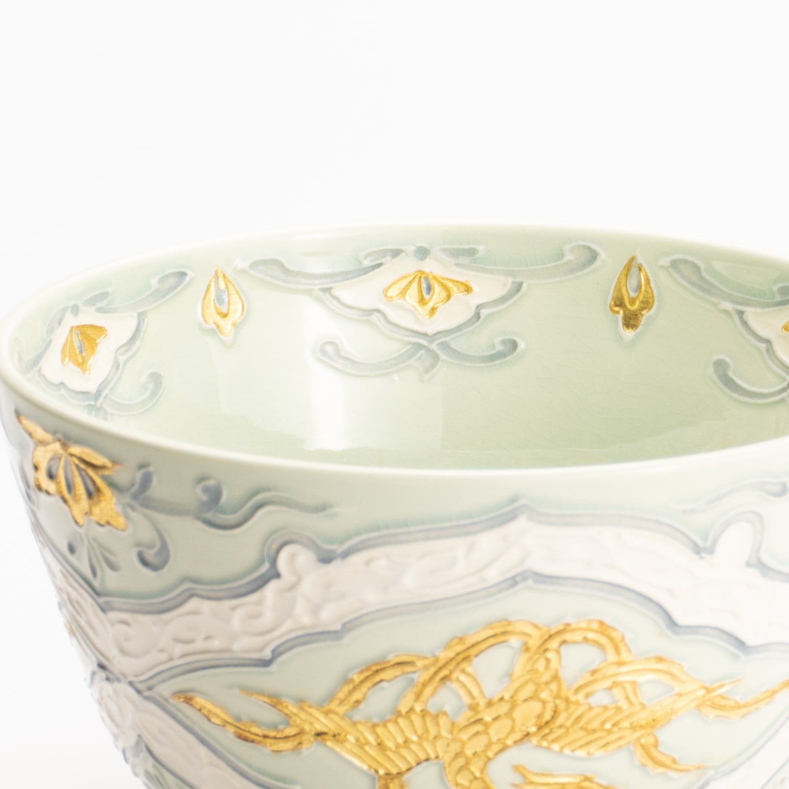 抹茶碗　交趾金箔彩 鳳凰　一如 KOTOPOTTER