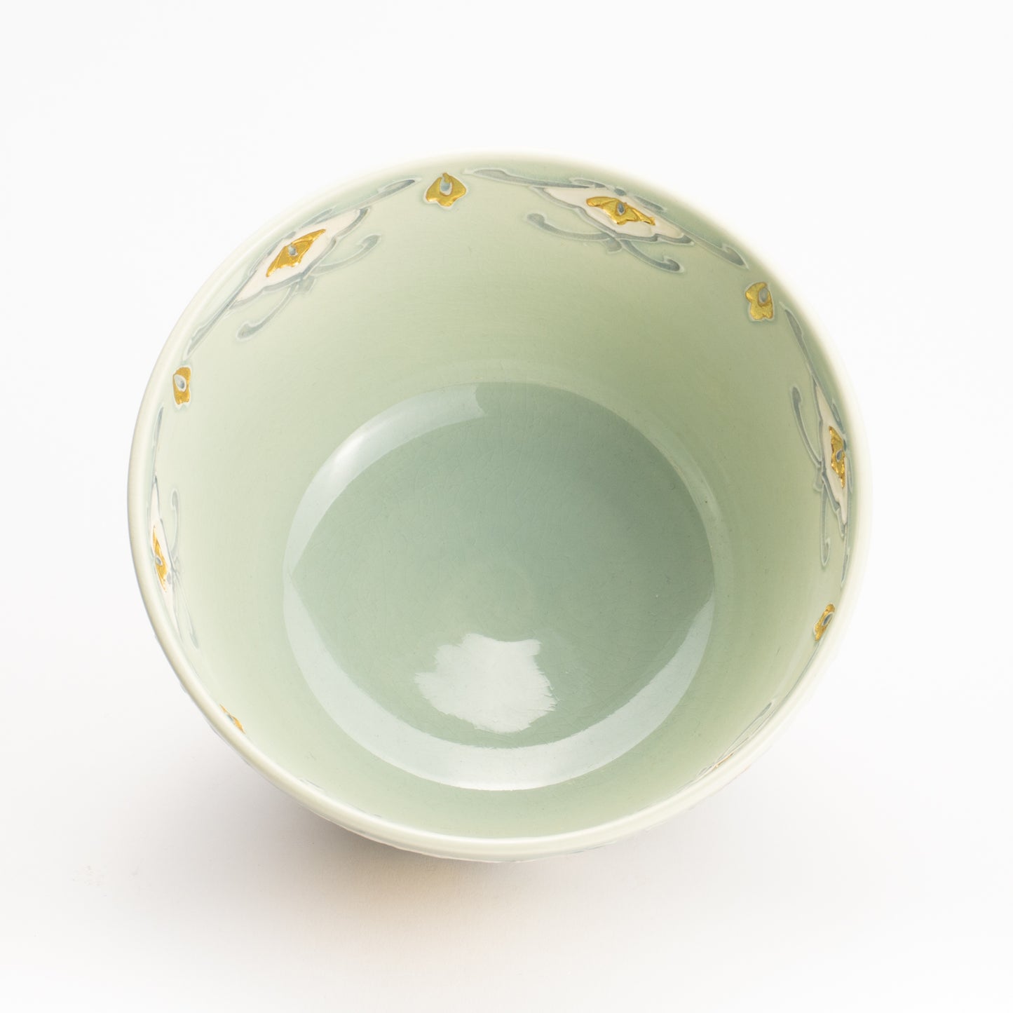 抹茶碗　交趾金箔彩 鳳凰　一如 KOTOPOTTER