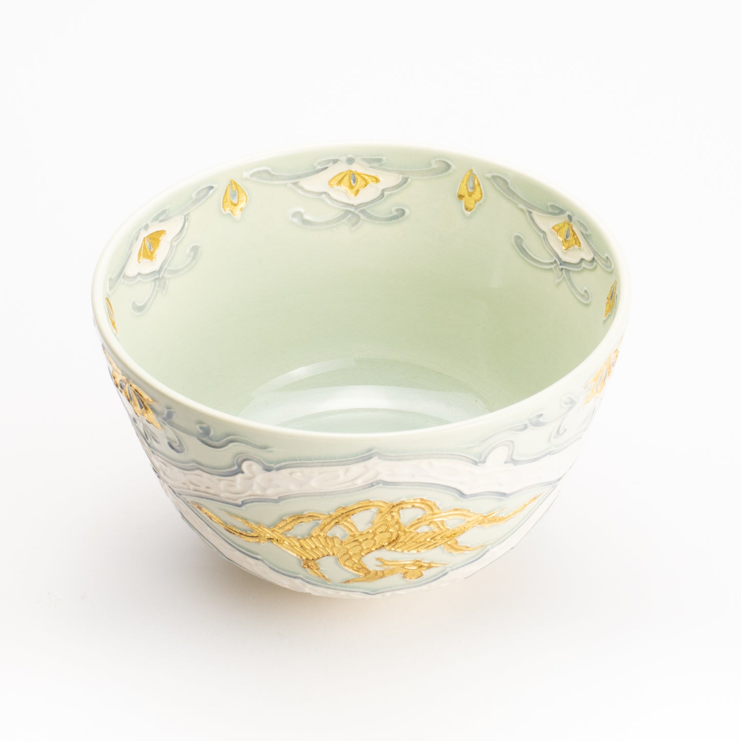抹茶碗　交趾金箔彩 鳳凰　一如 KOTOPOTTER