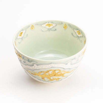 抹茶碗　交趾金箔彩 鳳凰　一如 KOTOPOTTER