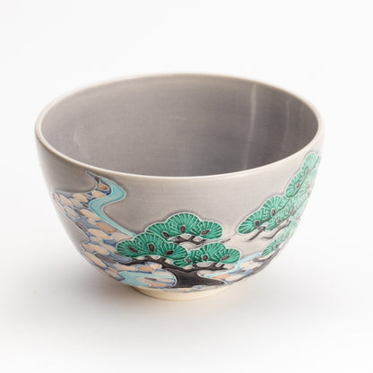 抹茶碗　松に流水文様　一如 KOTOPOTTER