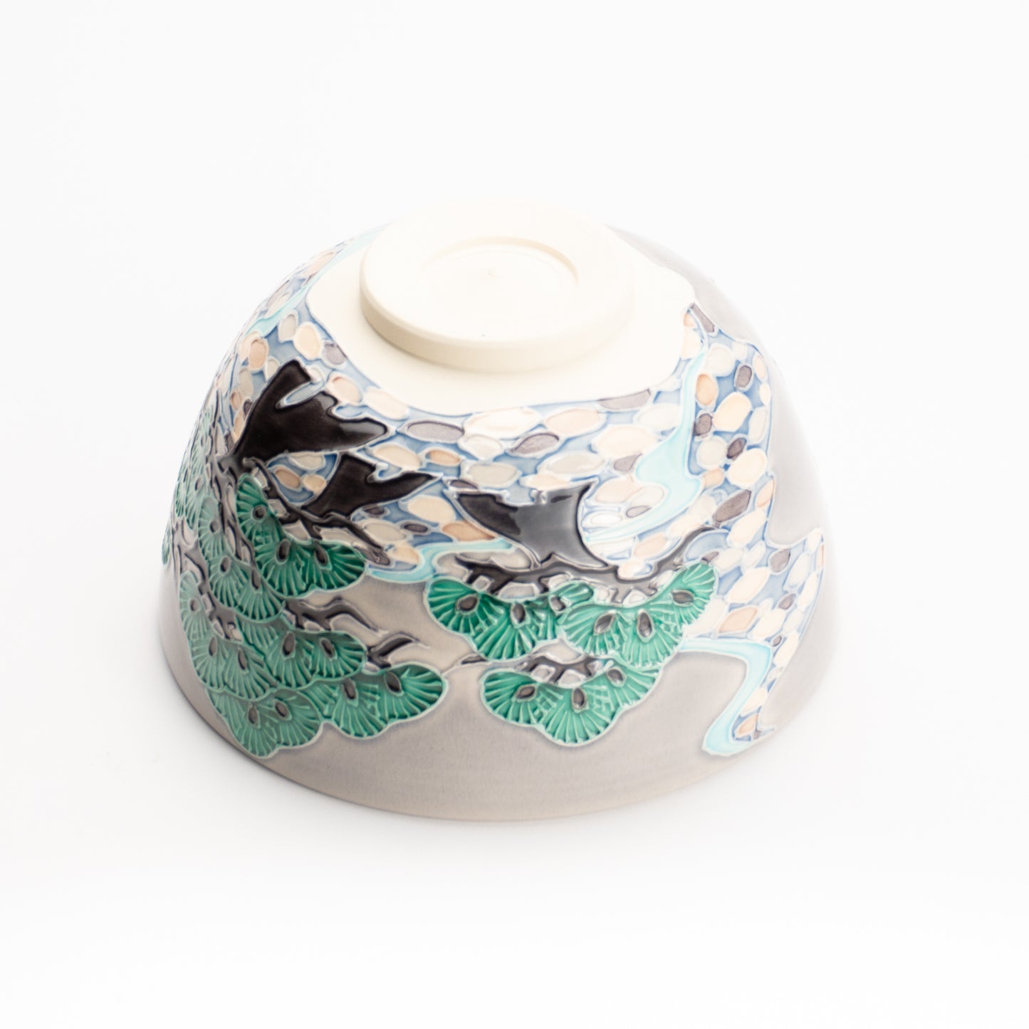 抹茶碗　松に流水文様　一如 KOTOPOTTER