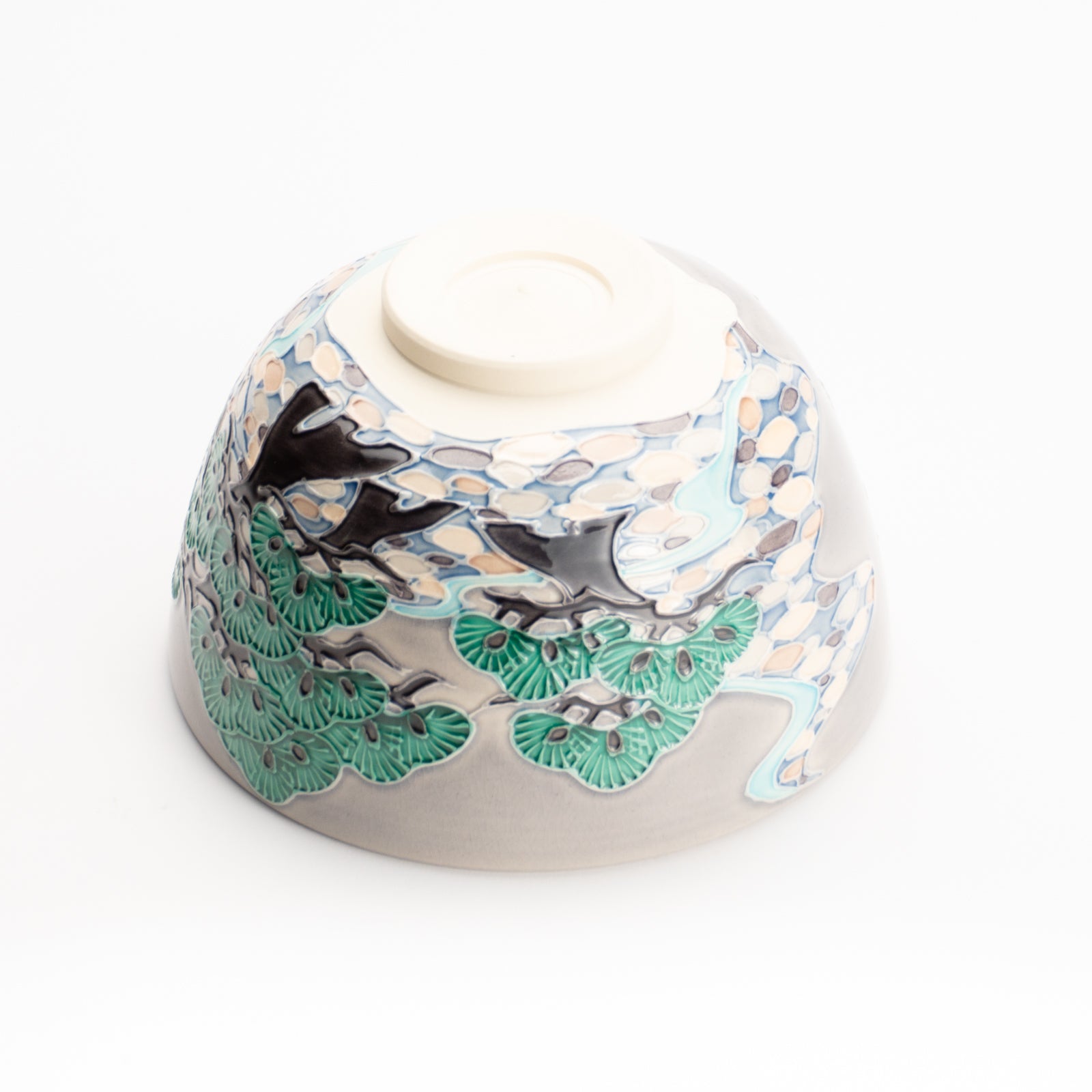 抹茶碗　松に流水文様　一如 KOTOPOTTER