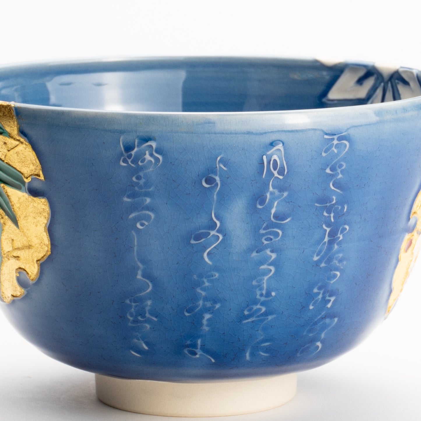 抹茶碗　四季草花雪輪紋　一如 KOTOPOTTER