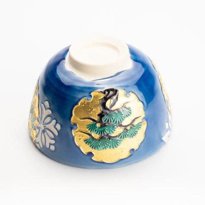 抹茶碗　四季草花雪輪紋　一如 KOTOPOTTER