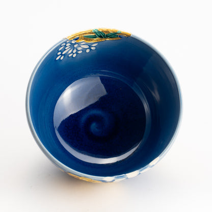 抹茶碗　四季草花雪輪紋　一如 KOTOPOTTER