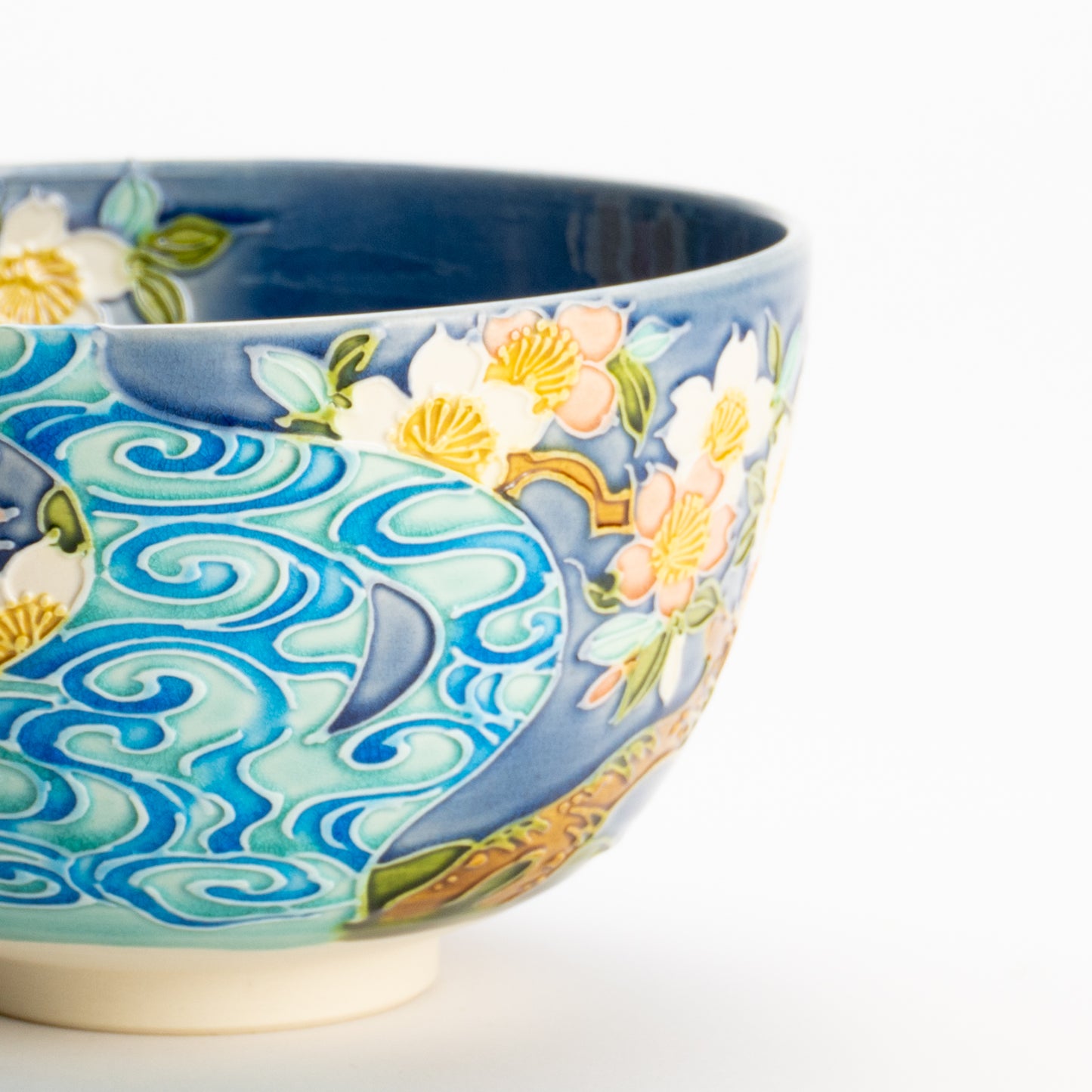 抹茶碗　四季草花雪輪紋　一如 (コピー) KOTOPOTTER