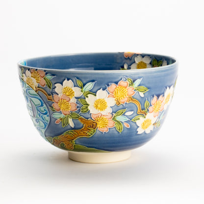 抹茶碗　四季草花雪輪紋　一如 (コピー) KOTOPOTTER