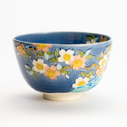 抹茶碗　四季草花雪輪紋　一如 (コピー) KOTOPOTTER