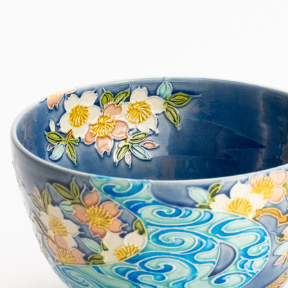 抹茶碗　四季草花雪輪紋　一如 (コピー) KOTOPOTTER