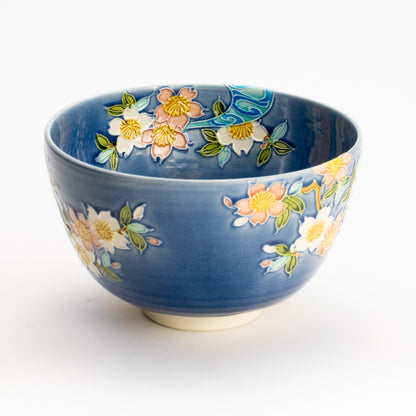 抹茶碗　四季草花雪輪紋　一如 (コピー) KOTOPOTTER