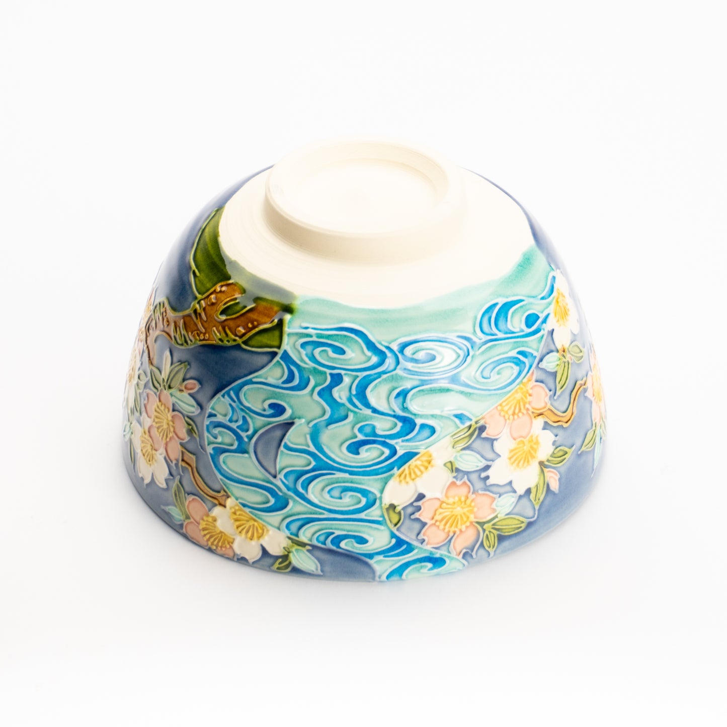 抹茶碗　四季草花雪輪紋　一如 (コピー) KOTOPOTTER