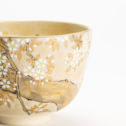 抹茶碗　色絵琳派"桜図"　善昇 KOTOPOTTER