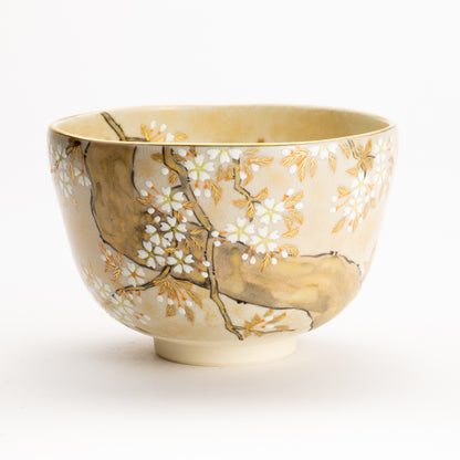 抹茶碗　色絵琳派"桜図"　善昇 KOTOPOTTER