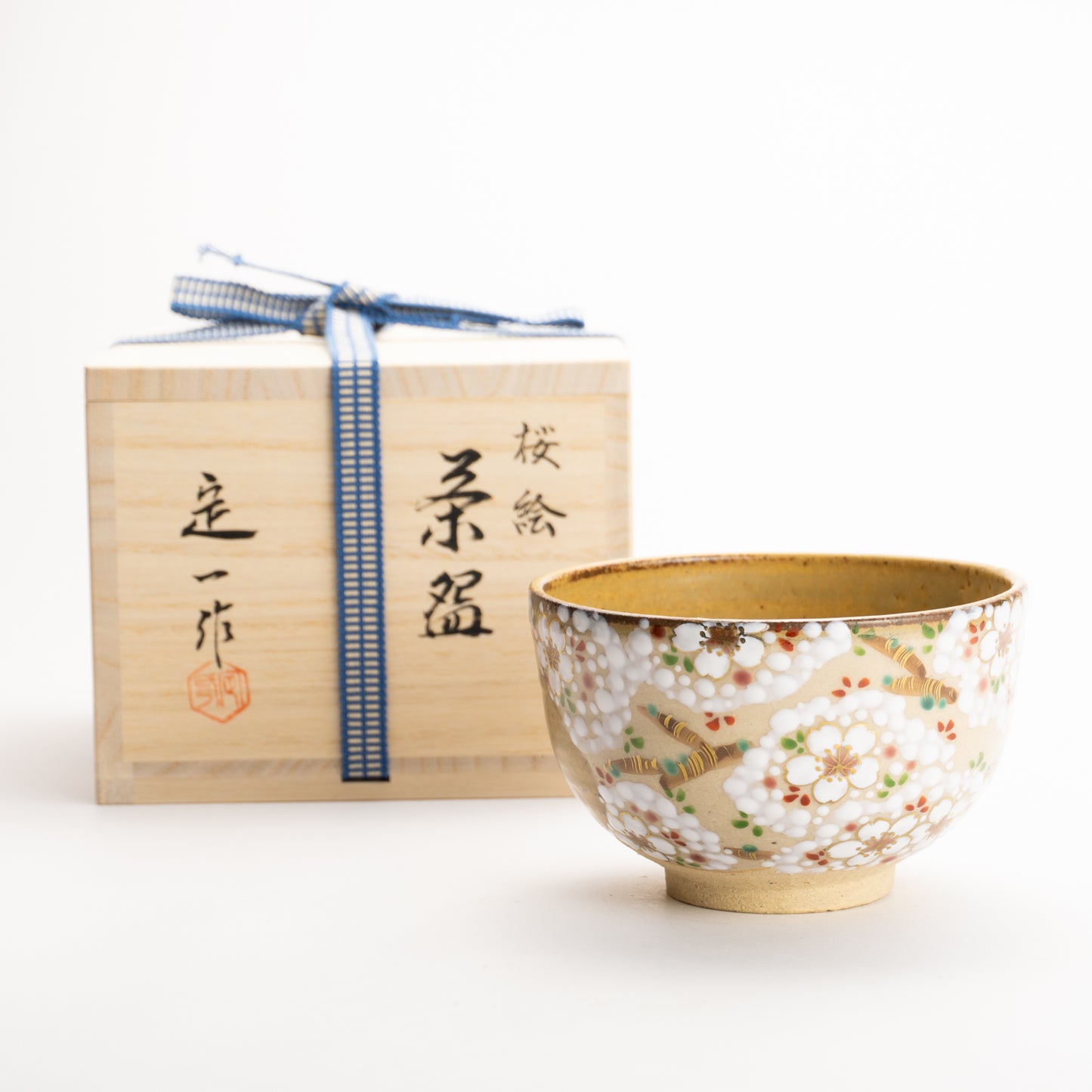 抹茶碗　掛分"満開の桜”　定一 KOTOPOTTER