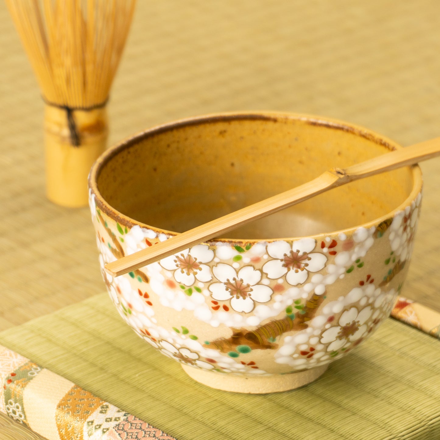 抹茶碗　掛分"満開の桜”　定一 KOTOPOTTER