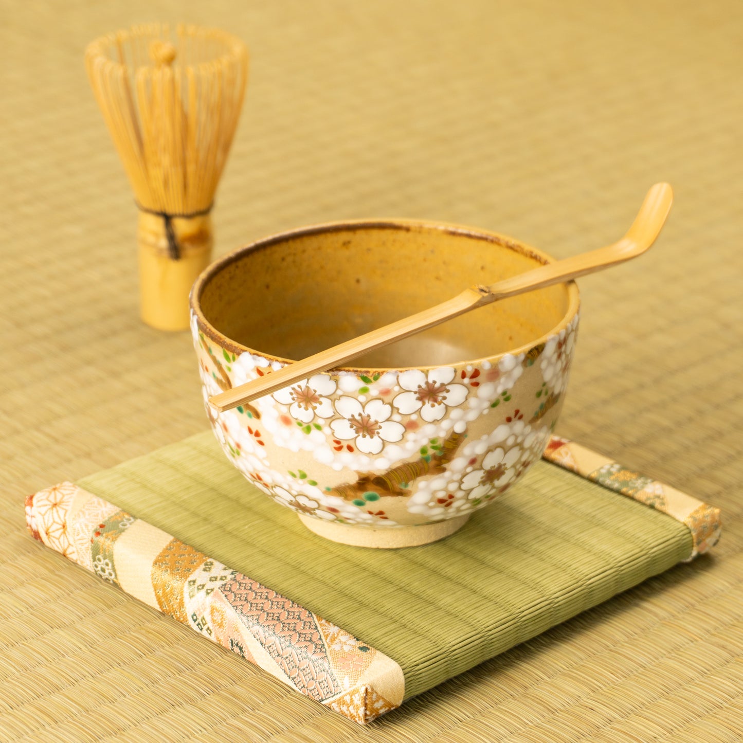 抹茶碗　掛分"満開の桜”　定一 KOTOPOTTER