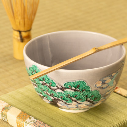 抹茶碗　松に流水文様　一如 KOTOPOTTER