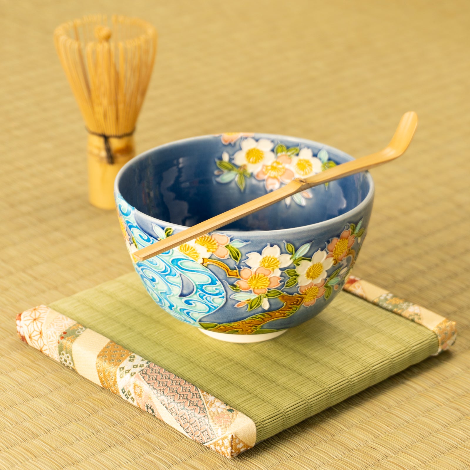 抹茶碗　四季草花雪輪紋　一如 (コピー) KOTOPOTTER