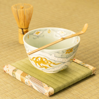 抹茶碗　交趾金箔彩 鳳凰　一如 KOTOPOTTER