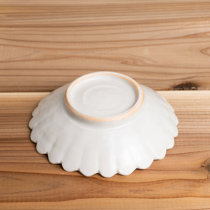 【清水焼】5寸鉢　菊 灰青釉　前田麻美 KOTOPOTTER