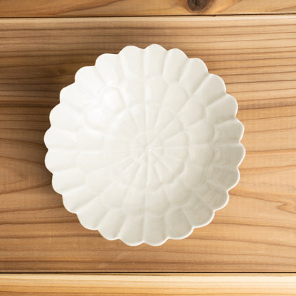 【清水焼】5寸鉢　菊 灰青釉　前田麻美 KOTOPOTTER