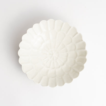 【清水焼】5寸鉢　菊 灰青釉　前田麻美 KOTOPOTTER