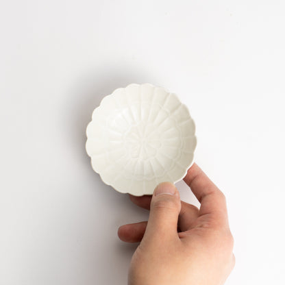 【清水焼】豆鉢　菊 灰青釉　前田麻美 KOTOPOTTER