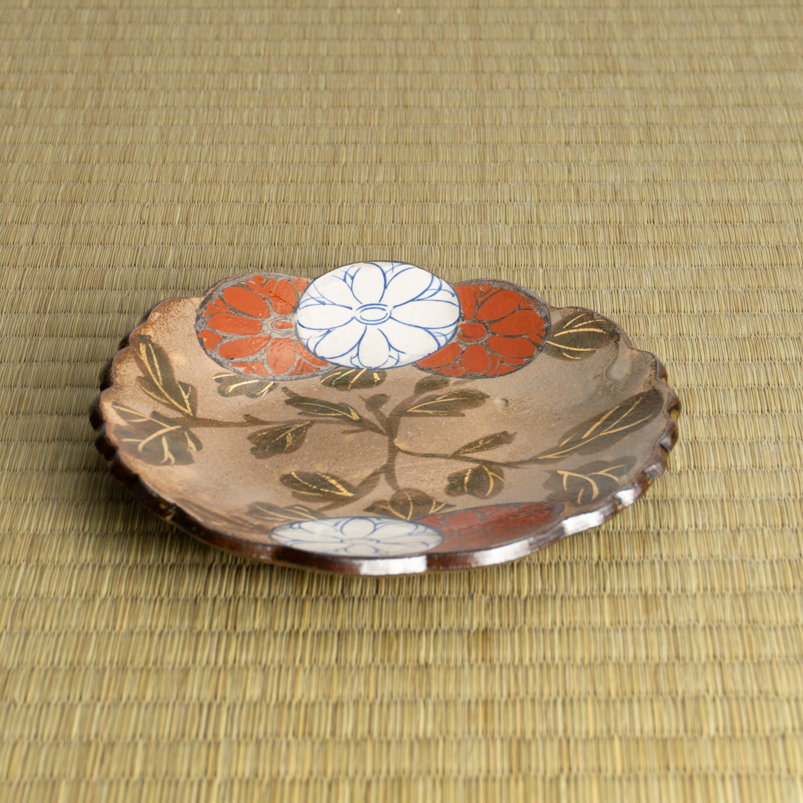 【清水焼】銘々皿　乾山写菊　俊山窯 KOTOPOTTER