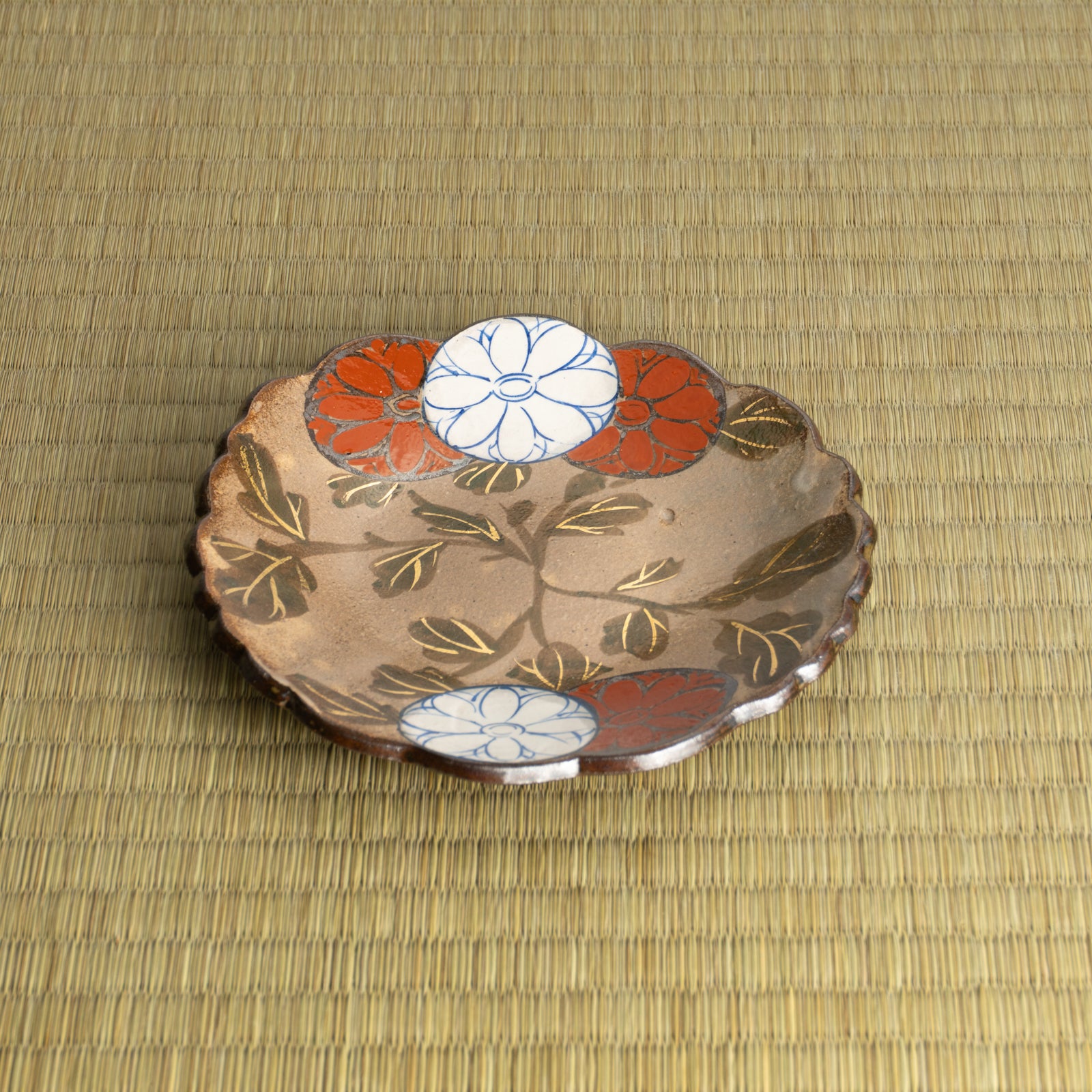 【清水焼】銘々皿　乾山写菊　俊山窯 KOTOPOTTER