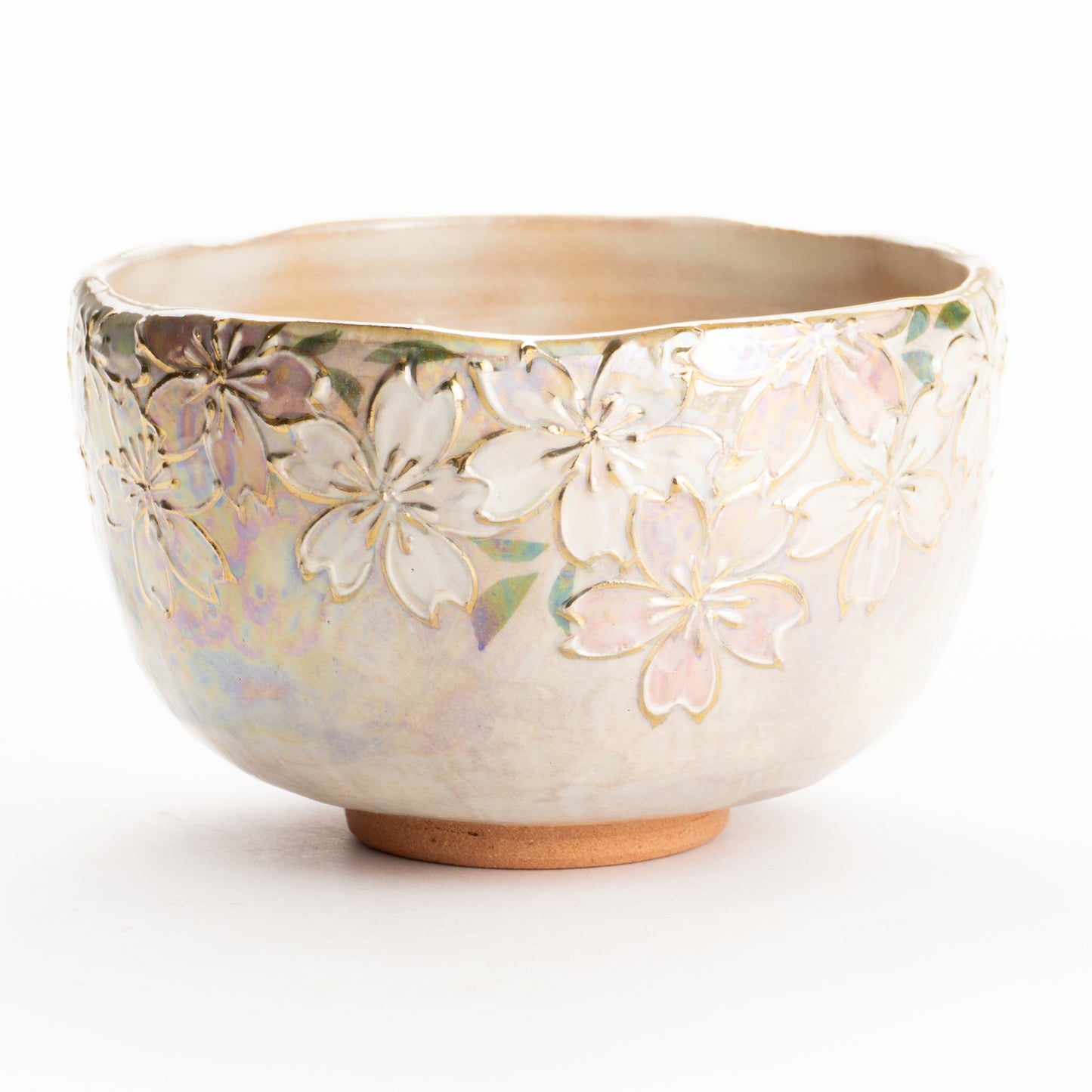 抹茶碗　ラスター彩"桜図"　俊山窯 KOTOPOTTER