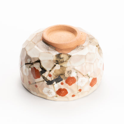 抹茶碗　紅白梅図　俊山窯 KOTOPOTTER