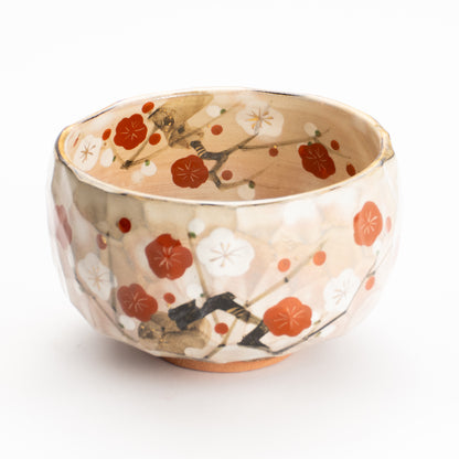 抹茶碗　紅白梅図　俊山窯 KOTOPOTTER