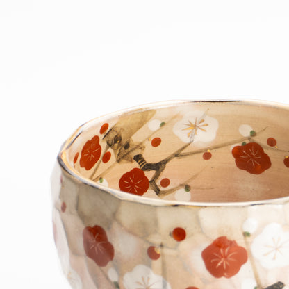 抹茶碗　紅白梅図　俊山窯 KOTOPOTTER