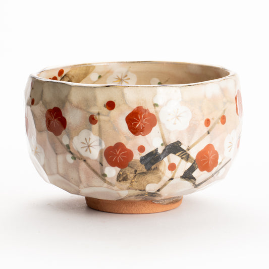 抹茶碗　紅白梅図　俊山窯 KOTOPOTTER