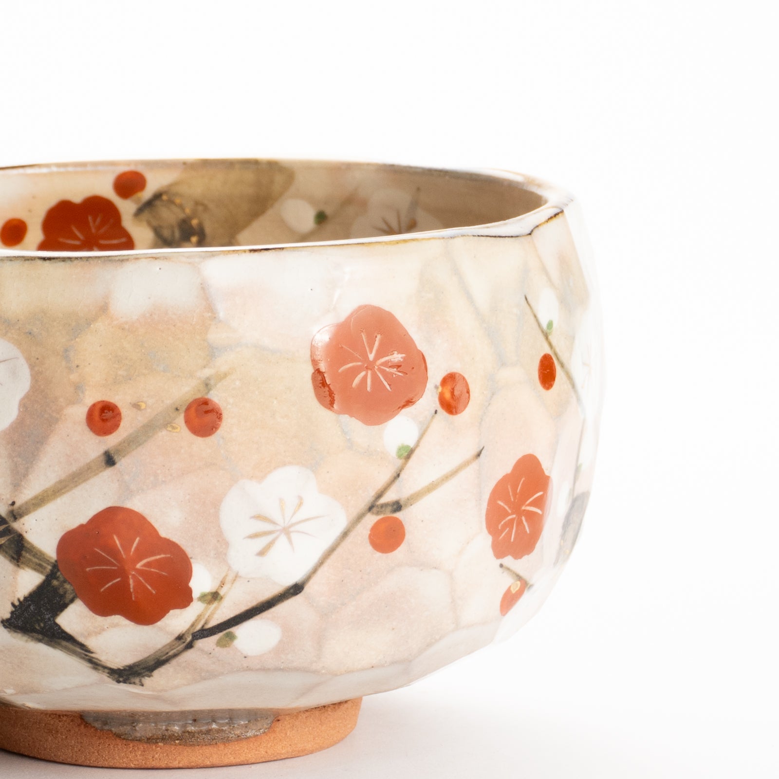 抹茶碗　紅白梅図　俊山窯 KOTOPOTTER