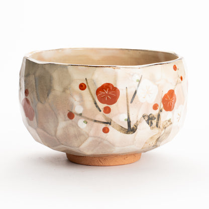 抹茶碗　紅白梅図　俊山窯 KOTOPOTTER